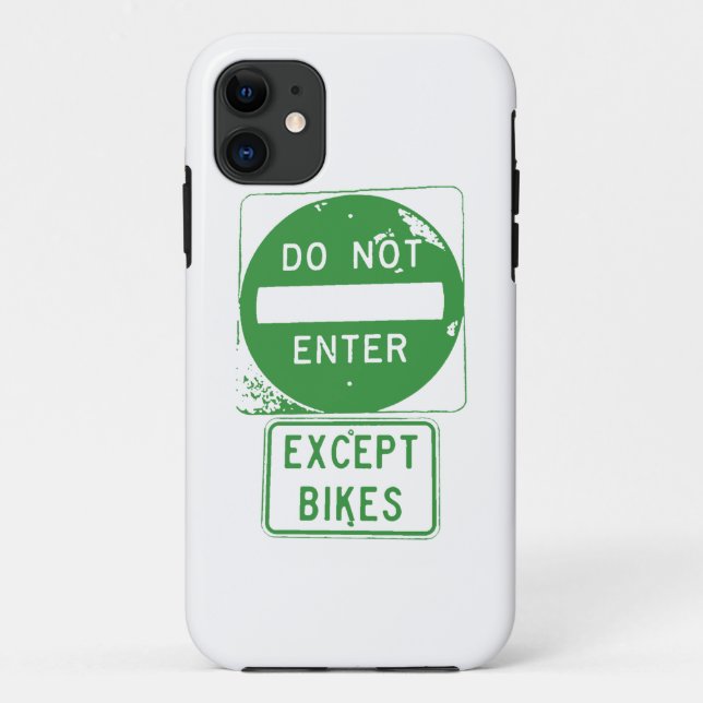 Capa Para iPhone 11 Não Entrar Exceto Bikes (Verso)