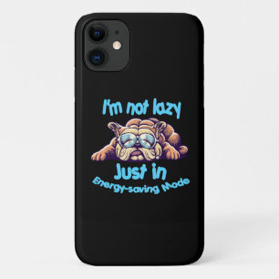 Capa Para iPhone 11 Não Estou com Preguiça, Apenas no Modo de Economia