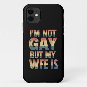 Capa Para iPhone 11 Não sou gay, mas minha esposa é LGBT Casamento Arc