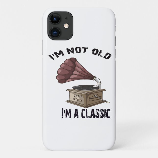 Capa Para iPhone 11 Não sou velho, sou clássico (Verso)
