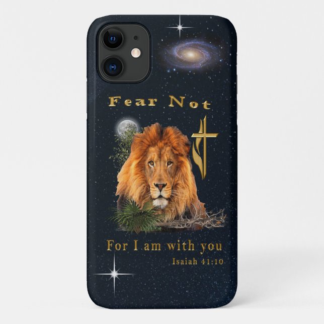 Capa Para iPhone 11 Não temas, pois estou contigo (Verso)