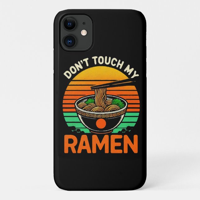 Capa Para iPhone 11 Não Toque Amante de Ramen (Verso)