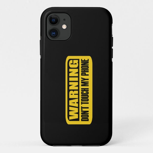 Capa Para iPhone 11 não toque meu telefone (Verso)
