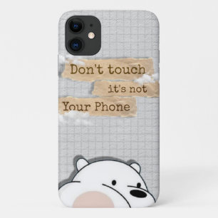 Capa Para iPhone 11 Não toque no meu telefone