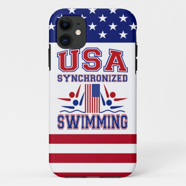 Capa Para iPhone 11 Natação sincronizada dos EUA (Verso)