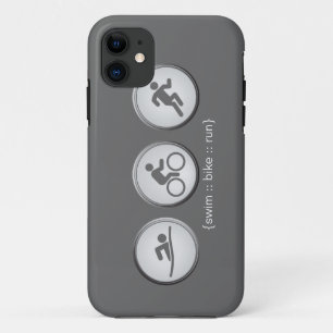 Capa Para iPhone 11 Natação Triathlon-Bike-Run iPhone 5 Case (cinza)