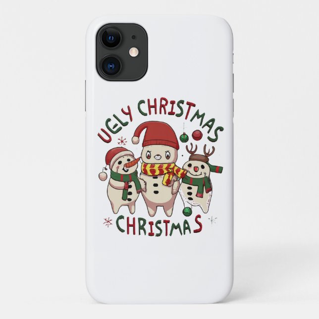 Capa Para iPhone 11 Natal branco ;NATAL FEIO (Verso)