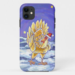 Capa Para iPhone 11 Natal da galinha