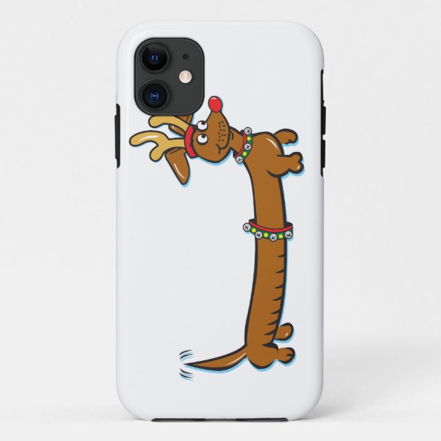 Capa Para iPhone 11 Natal Dachshund (Verso)