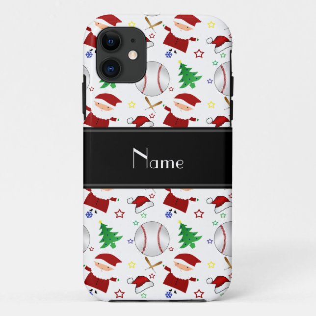 Capa Para iPhone 11 Natal de beisebol branco (Verso)
