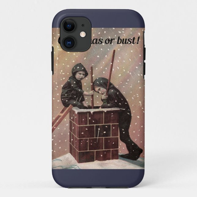 Capa Para iPhone 11 Natal Ou Busto, Garoto Chimney Varrer Foto Antica (Verso)