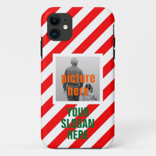 CAPA PARA iPhone 11 NATAL PERSONALIZADO BRANCO VERMELHO PERSONALIZADO