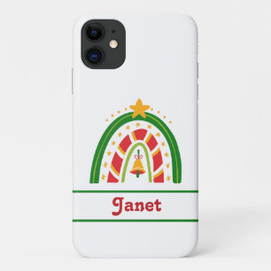 Capa Para iPhone 11 Natal personalizado, vermelho e verde