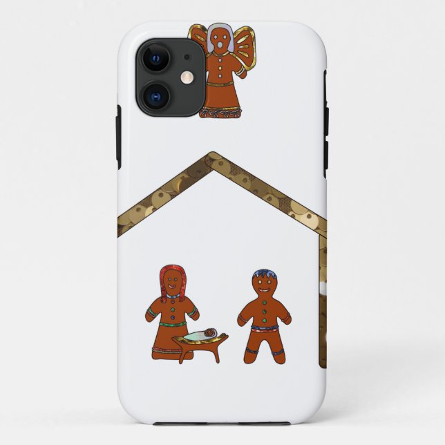 Capa Para iPhone 11 natividade de pão de Natal (Verso)