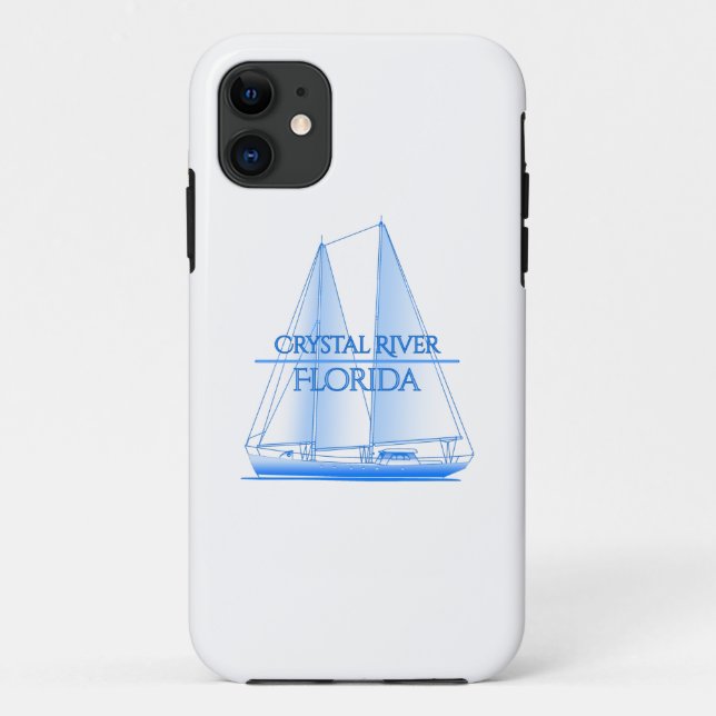 Capa Para iPhone 11 Navegador Marítimo Costeiro Crystal River (Verso)