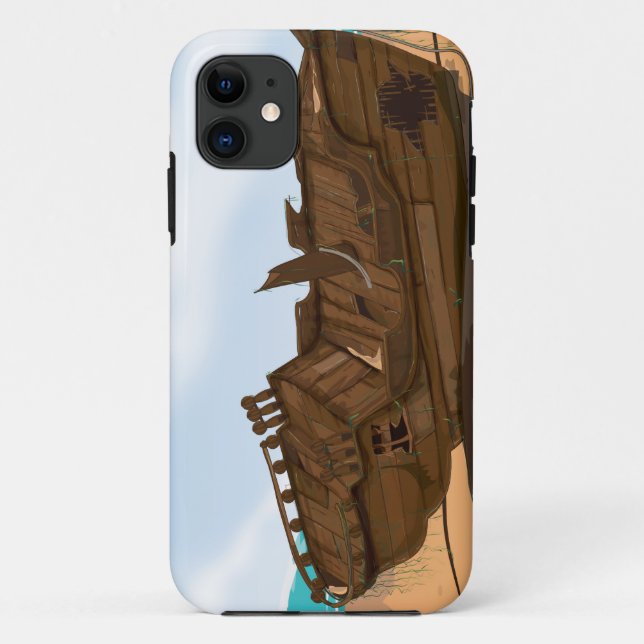 Capa Para iPhone 11 Navio Encalhado (Verso)