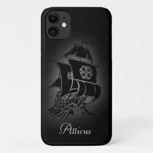 Capa Para iPhone 11 Navio Pirata Pessoal