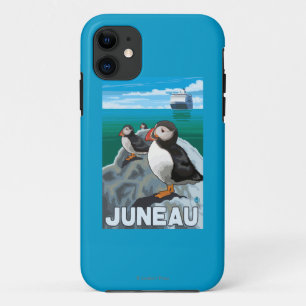 Capa Para iPhone 11 Navio Puffins & Cruise - Juneau, Alasca