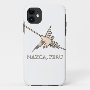Capa Para iPhone 11 Nazca Hummingbird Geoglyph Newsprint