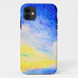 Capa Para iPhone 11 Nebula é azul, amarelo e branco leitoso. Comprar A
