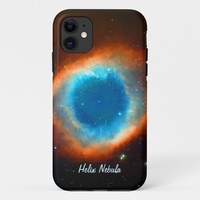 Capa Para iPhone 11 Nebulosa, galáxias e estrelas da hélice (Verso)