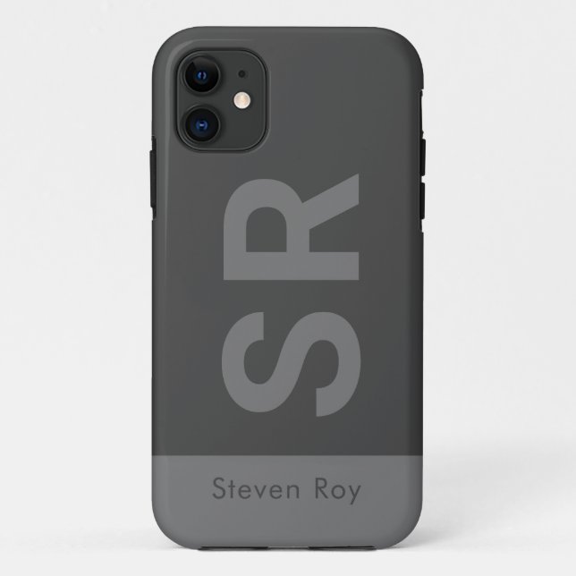 Capa Para iPhone 11 negrito mínimo personalizado (Verso)