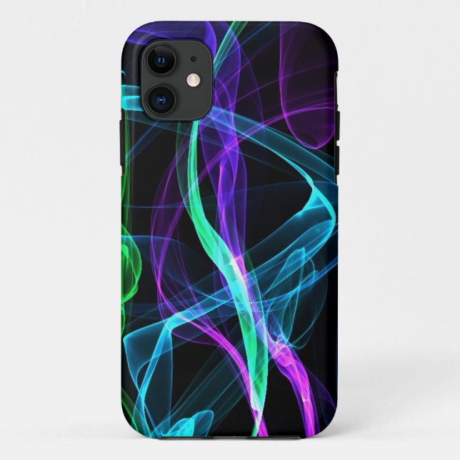 Capa Para iPhone 11 Neon Abstrato (Verso)