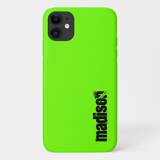 Capa Para iPhone 11 Neon Fluorescente Verde (Verso)