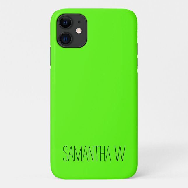 Capa Para iPhone 11 Neon Green de alta visibilidade (Verso)