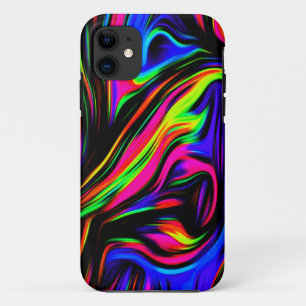 Capa Para iPhone 11 Neon Swirls