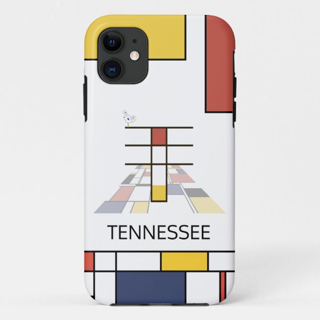 Capa Para iPhone 11 Neoplasticismo Exclusivo Monograma de Arte. Letra  (Verso)