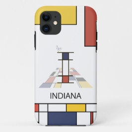 Capa Para iPhone 11 Neoplasticismo Exclusivo Monograma de Arte. Letra