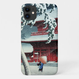 Capa Para iPhone 11 Neve Noturna no Rio Edo Hasui Kawase