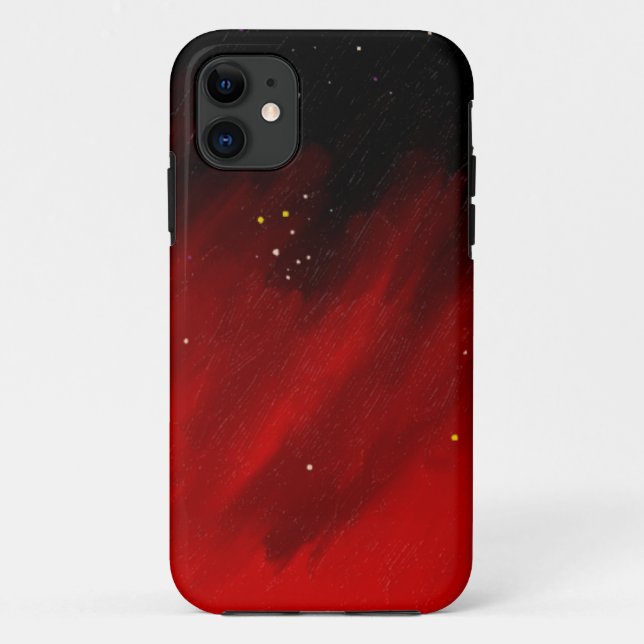 Capa Para iPhone 11 Névoa vermelha do espaço (Verso)