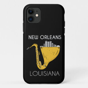 Capa Para iPhone 11 New Orleans Louisiana Jazz Music Gift Saxofone