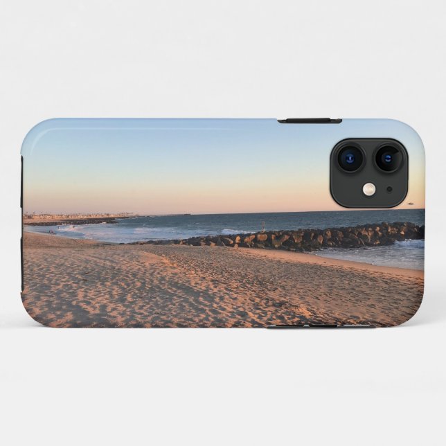 Capa Para iPhone 11 Newport Beach em Sunset, Califórnia (Verso (horizontal))