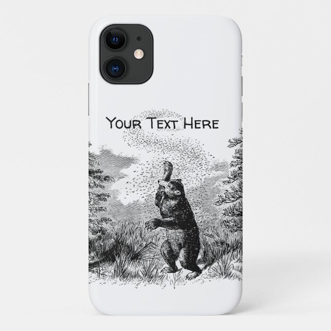 Capa Para iPhone 11 Nimrod - Urso e Abelhas (Verso)
