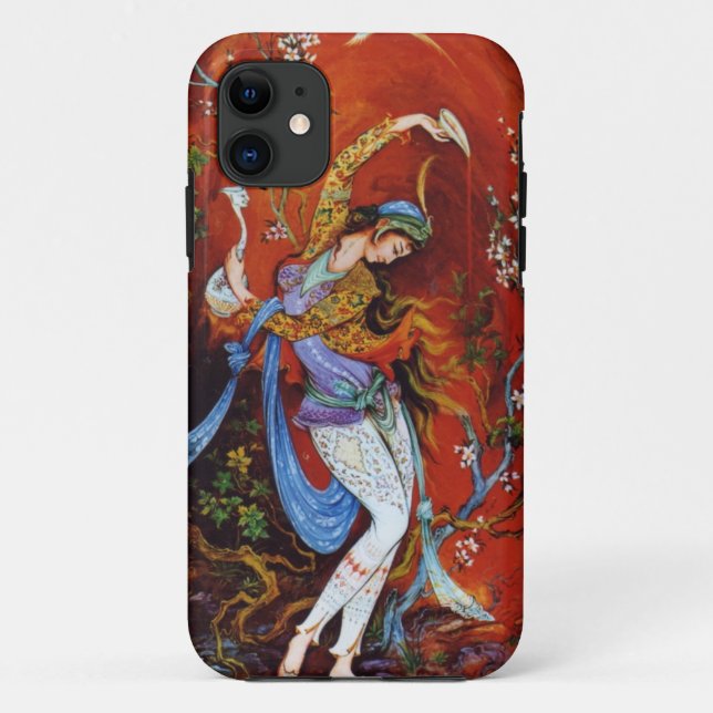 Capa Para iPhone 11 Ninfa Dançante em Miniatura Persa (Verso)