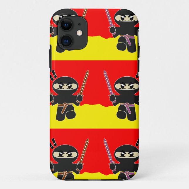 Capa Para iPhone 11 Ninjas raivosos (Verso)