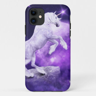 Capa Para iPhone 11 Noite mágica reino Enchanted do unicórnio
