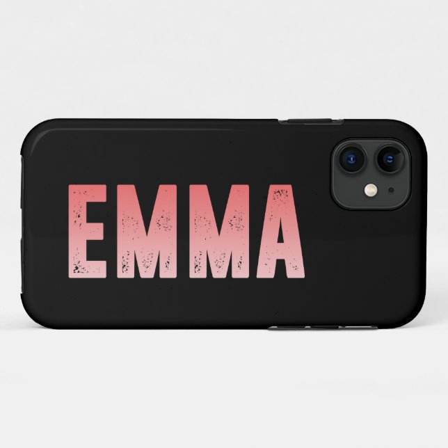 Capa Para iPhone 11 Nome da Emma (Verso (horizontal))