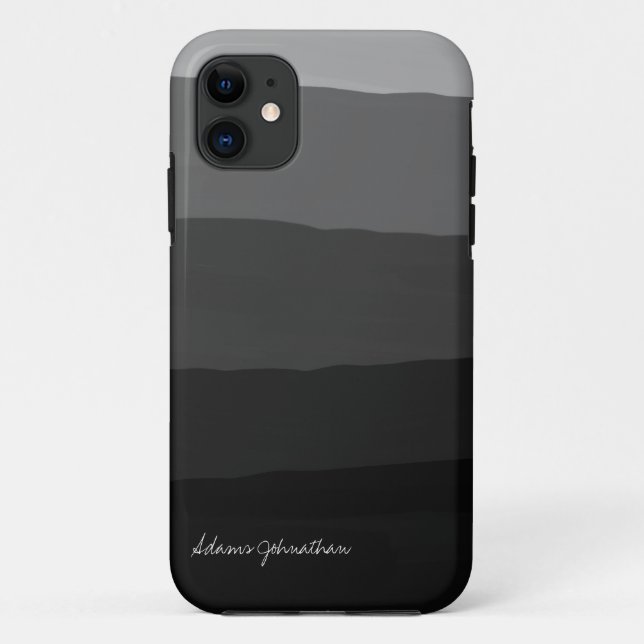 Capa Para iPhone 11 Nome de assinatura personalizado Degradação em pre (Verso)