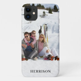 Capa Para iPhone 11 Nome de Família Foto Moderna Simples Bonito Fofo