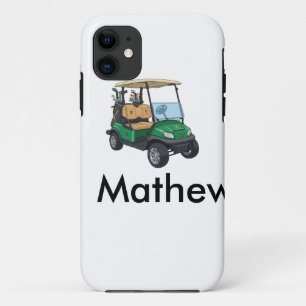 Capa Para iPhone 11 nome do carro de golfe verde presentes para menino