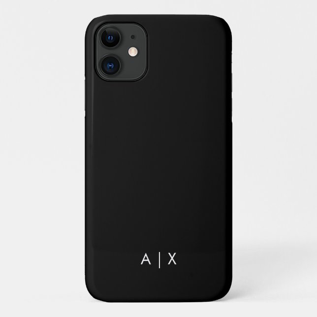 Capa Para iPhone 11 Nome do Casal simples monograma (Verso)