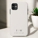 Capa Para iPhone 11 Nome do monograma neutro neutro elegante<br><div class="desc">Eleve o seu smartphone com a nossa capas de iphone Clássica Elegante Moderna e Minimalista do Nome do Monograma. Esse caso meticulosamente projetado combina sofisticação do eterno com o minimalismo contemporâneo. Criado à perfeição, ele não só protege seu dispositivo, como também adiciona um toque de estilo personalizado. As opções de...</div>