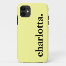 Nome Elegante de Cor Sólida Amarelo Pálido