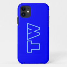 Nome Elegante Mínimo de Cor Sólida Azul