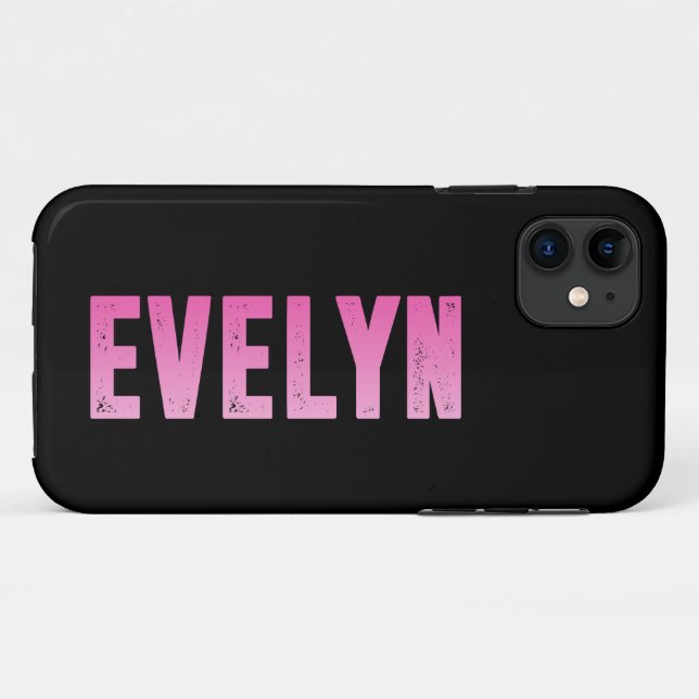 Capa Para iPhone 11 Nome Evelyn (Verso (horizontal))