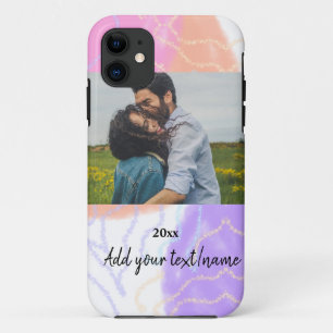 Capa Para iPhone 11 nome monograma de casal personalizado simples mini
